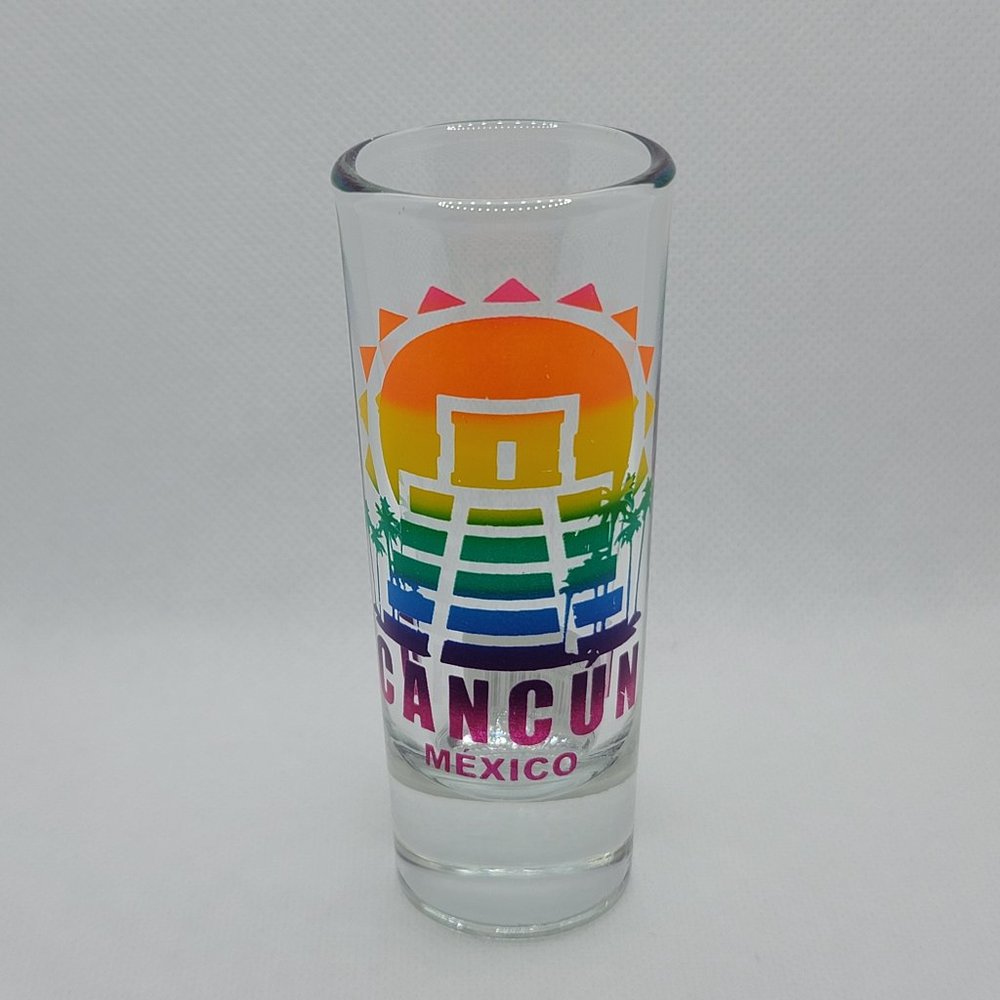 Cancun Mexico Colorful Tall Shot Glass